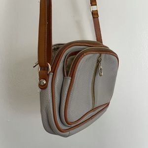 VALENTINA vintage grey genuine leather bag